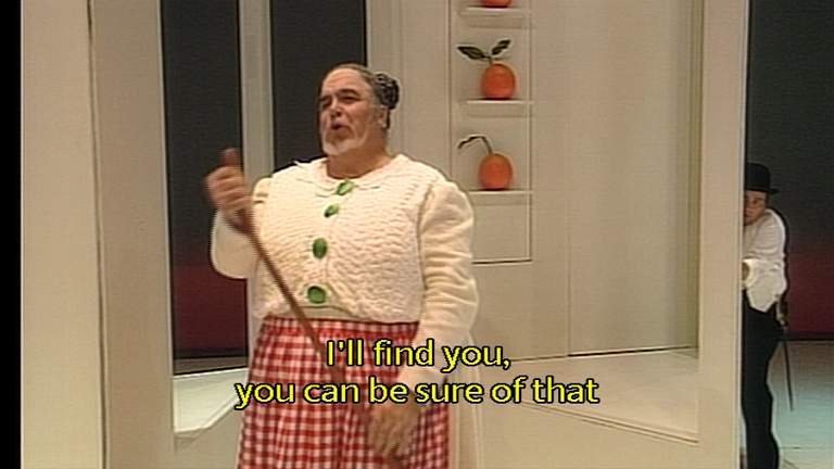 The prince attempts to steal the oranges.