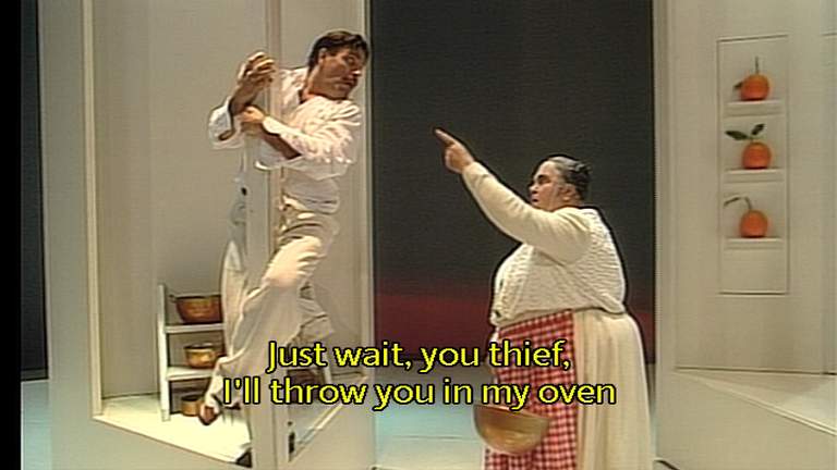 The cook threatens the prince's accomplice.
